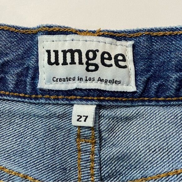 Umgee High Waist Rise Mom Fit Jeans Pintuck Leg 90's Style Size 27 - Picture 4 of 15